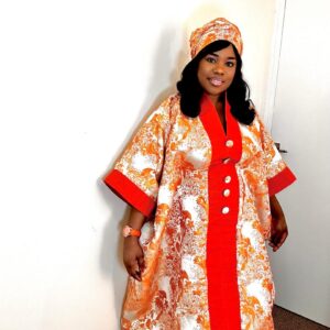 Brocade Mixed With Aso Oke