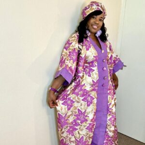 Brocade Mixed With Aso Oke